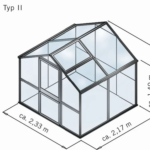 Hochstabiles Aluminium Gewächshaus 'Vaduz' | in verschiedenen Ausführungen | ISO-Hohlkammerplatten Polycarbonat | Made in Germany