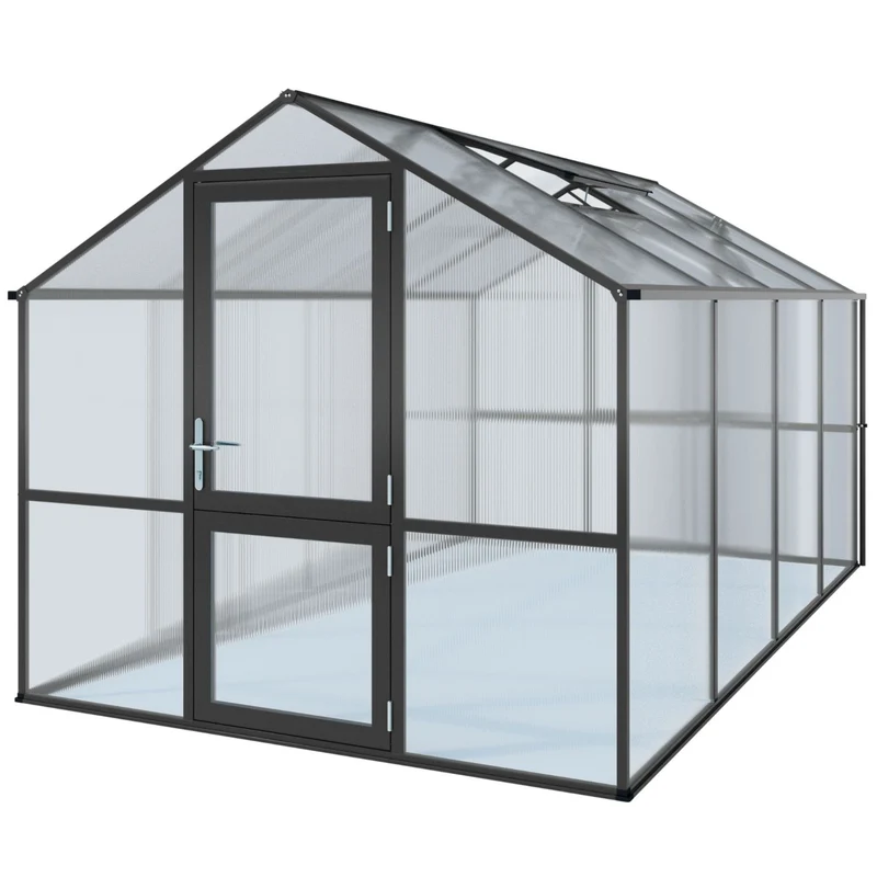 Hochstabiles Aluminium Gewächshaus 'Vaduz' | in verschiedenen Ausführungen | ISO-Hohlkammerplatten Polycarbonat | Made in Germany