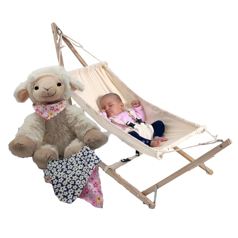 Baby Wohlfühl-Set 'Schlummerglück & Zirbenzauber | Babyhängematte | Stofftier Flora | Tüv-geprüft | Made in Austria