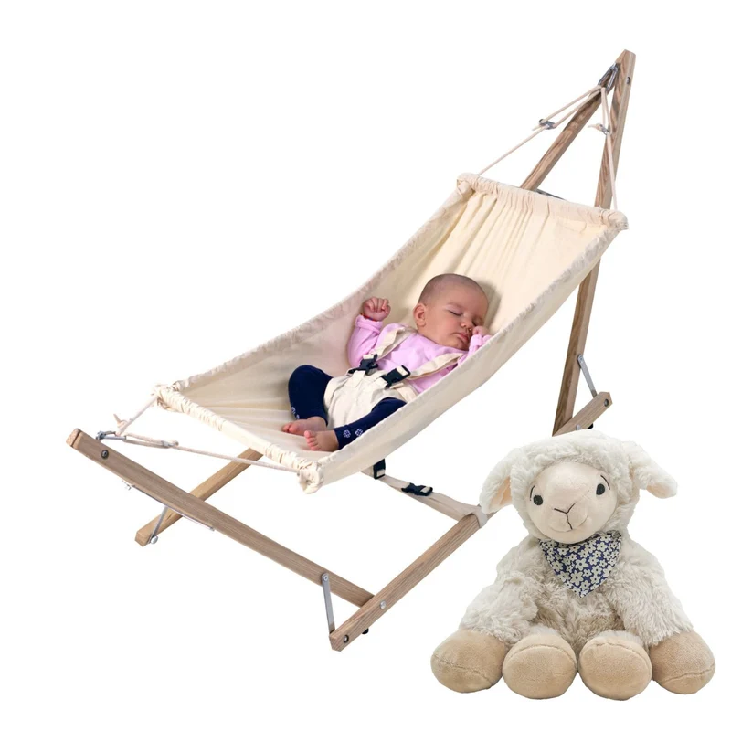 Baby Wohlfühl-Set 'Schlummerglück & Zirbenzauber | Babyhängematte | Stofftier Flora | Tüv-geprüft | Made in Austria