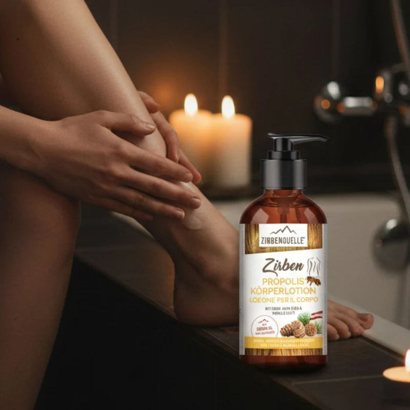 Rundum-Pflege- Set 'Alpenglück & Zirbenzauber' | Duschgel + Handseife + Propolis Körperlotion | je 250 ml