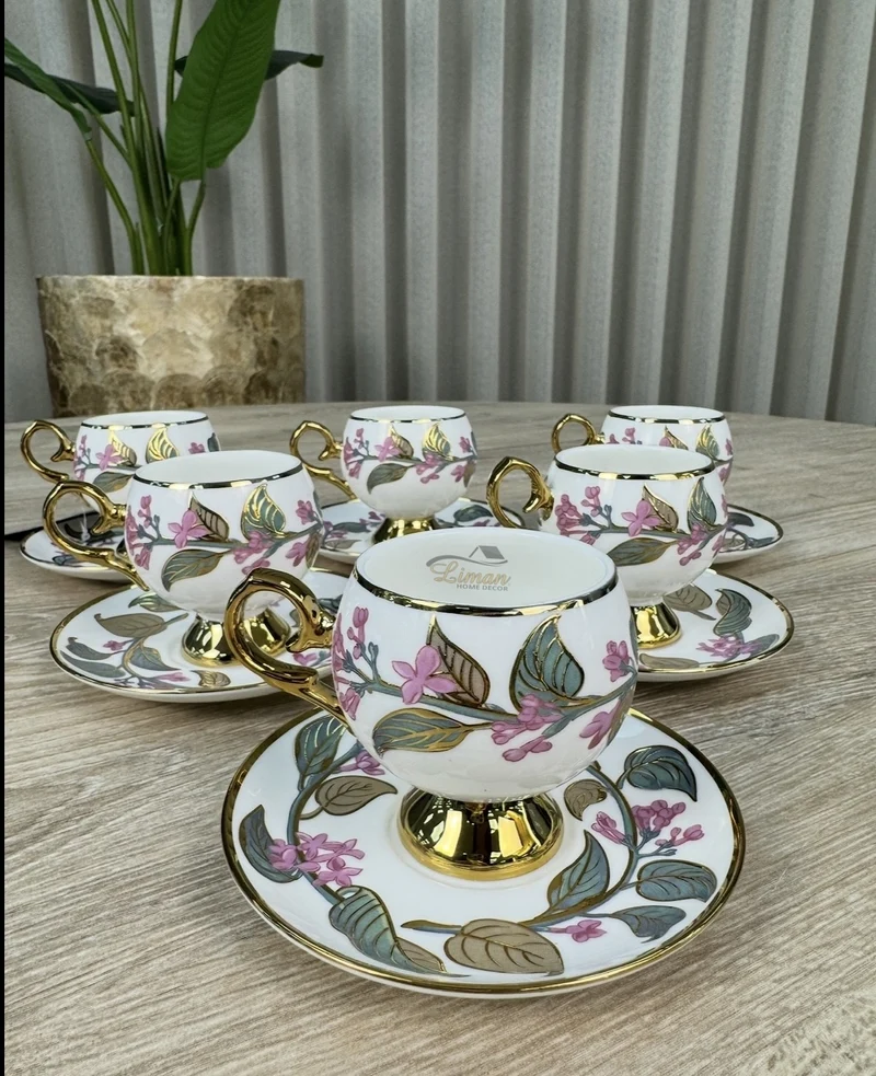 ACR Olivette Espressoset 12 Delig | 6 Persoons Roze