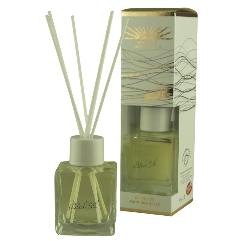 Raumduft 'De Luxe' | 4eck-Glasdiffuser | Baumwollstäbchen | 180 ml