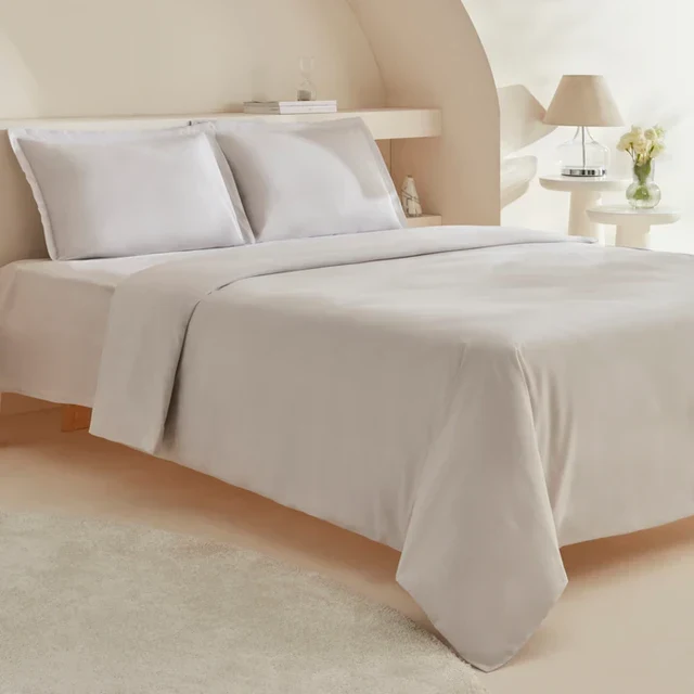 Karaca Home White Collection Lavin 100% Katoen Tweepersoons Dekbedovertrek Set Stone