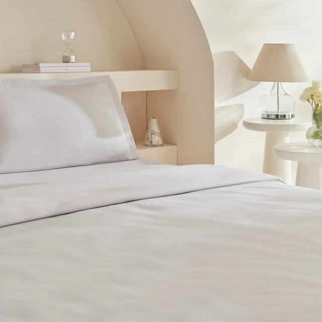Karaca Home White Collection Lavin 100% Katoen Tweepersoons Dekbedovertrek Set Stone
