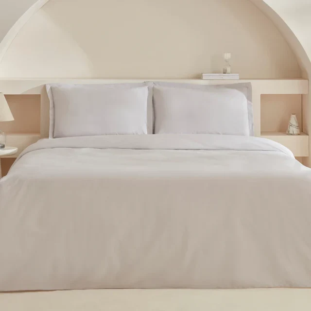 Karaca Home White Collection Lavin 100% Katoen Tweepersoons Dekbedovertrek Set Stone