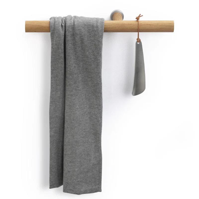 Griffhalter 'Little Helper' | Eiche und Aluminium | 37,5 x 3,5 x 10 cm | Made in Germany