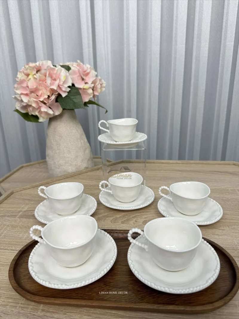 Parel Espressoset 12 Delig | 6 Persoons Wit