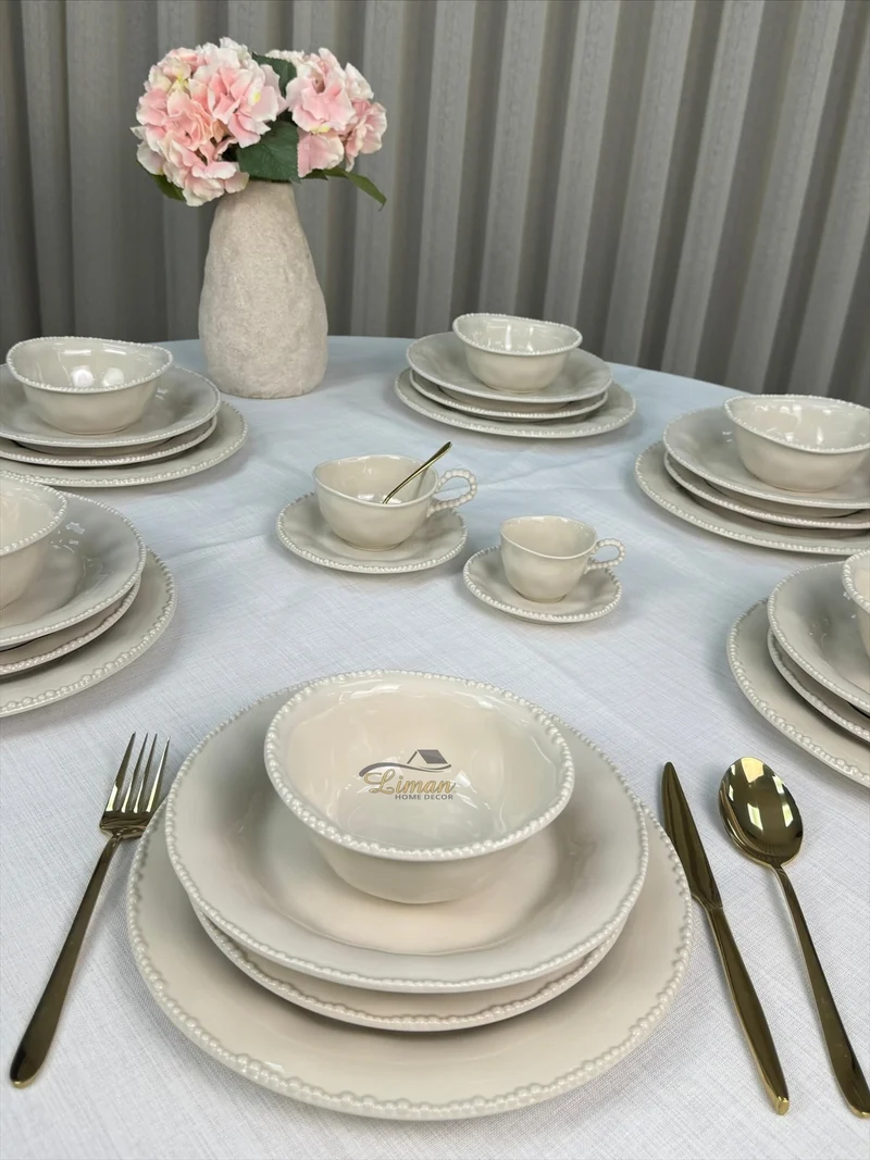 Parel Serviesset 27 Delig | 6 Persoons Beige