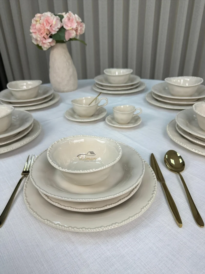 Parel Serviesset 27 Delig | 6 Persoons Beige