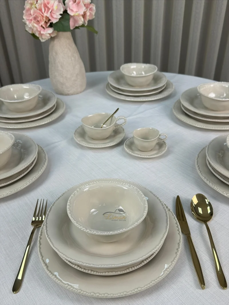 Parel Serviesset 27 Delig | 6 Persoons Beige