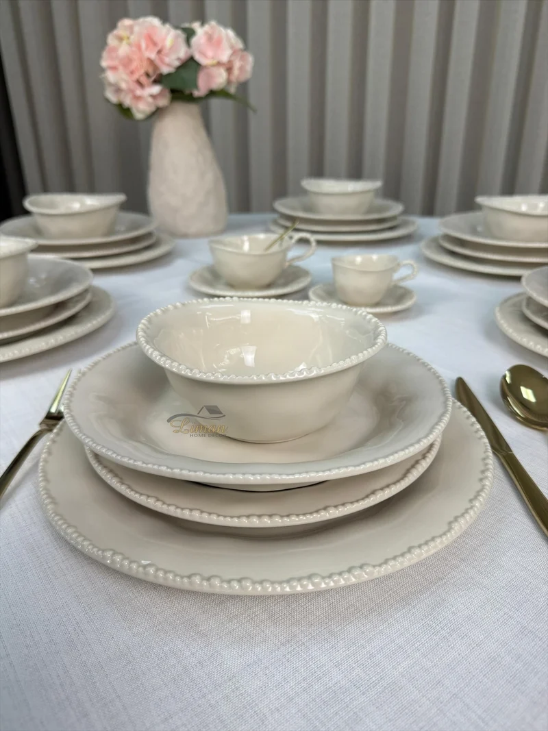 Parel Serviesset 27 Delig | 6 Persoons Beige