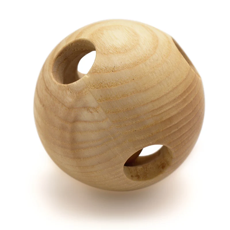 Kugelball 'Shake it' | Durchmesser 6,5 cm | Rassel für Kleinkinder | Kirschholz | Made in Germany