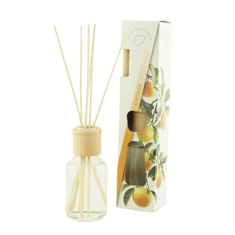 Raumduft 'Homestyle' | Glasdiffuser mit Holzkopf | naturbelassene Holzstäbchen |100 ml