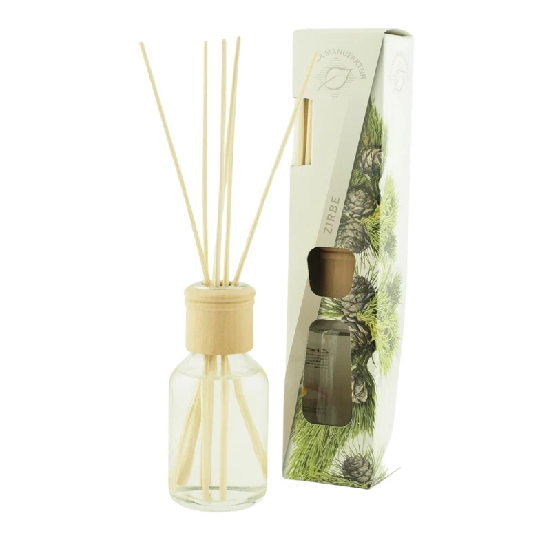 Raumduft 'Homestyle' | Glasdiffuser mit Holzkopf | naturbelassene Holzstäbchen |100 ml
