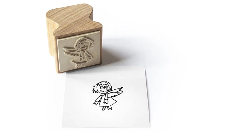 Lustige Stempel - 'Häppi Stamps' | verschiedene Muster | Eschenholz | Made in Germany