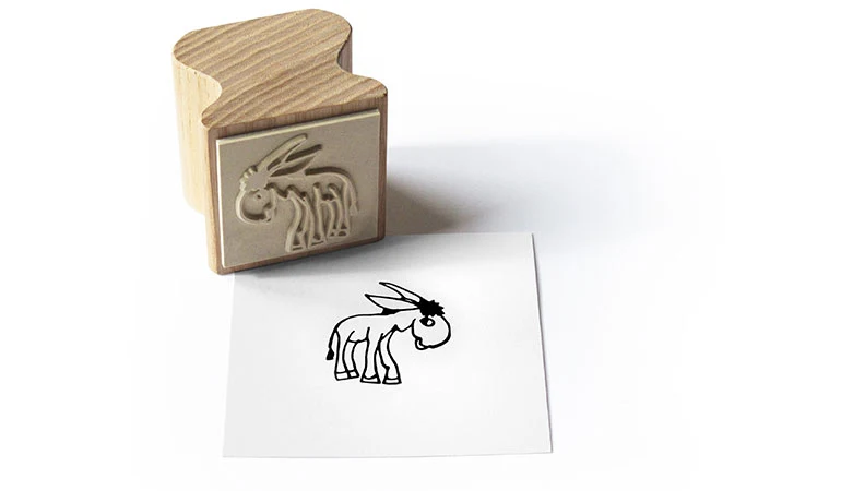 Lustige Stempel - 'Häppi Stamps' | verschiedene Muster | Eschenholz | Made in Germany