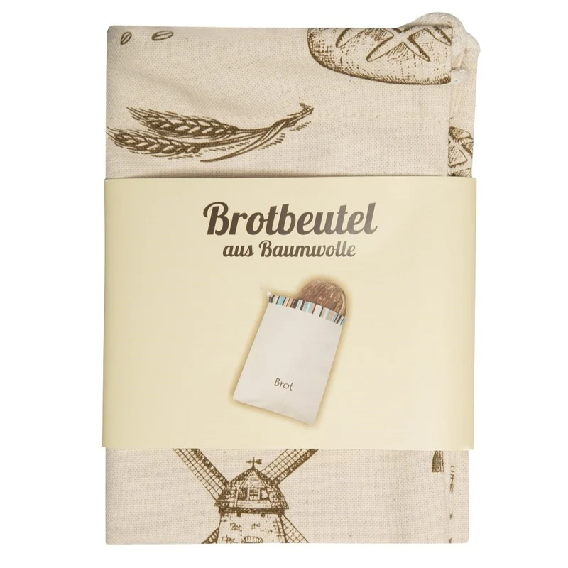 Brot Aufbewahrungsbeutel aus Baumwolle, Motiv "Bakery", 28 x 38 cm