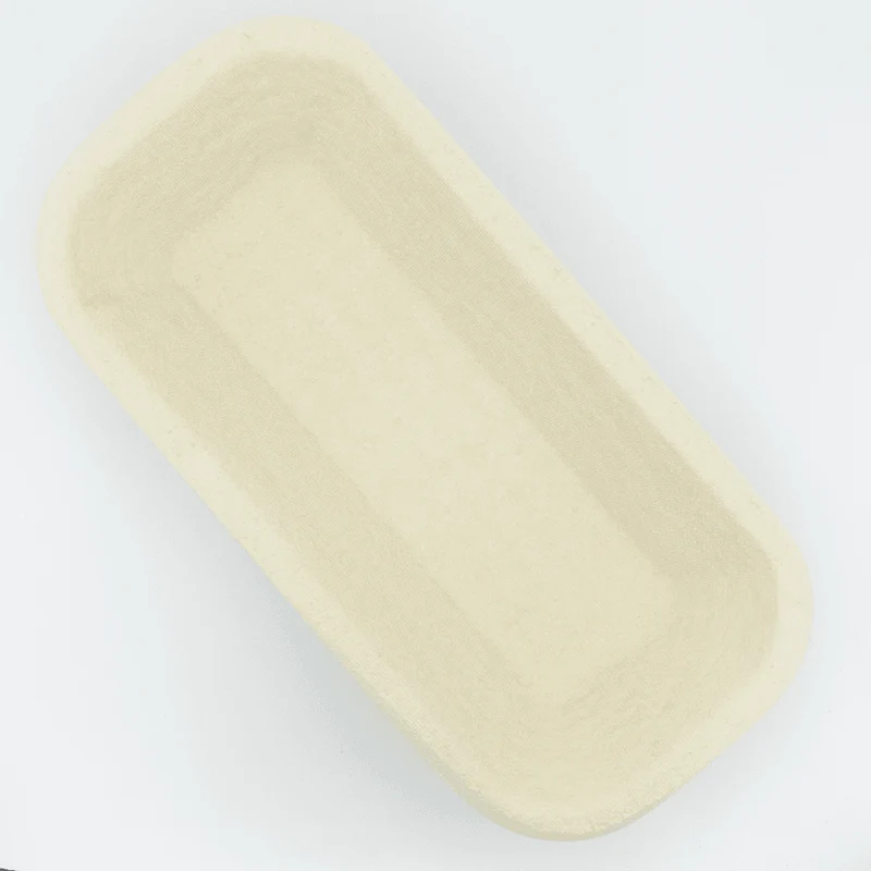 Gärkorb (Brotform, Simperl) Oval länglich eckig aus Holzschliff, 1,5-2 Kg, 34 x 15 cm