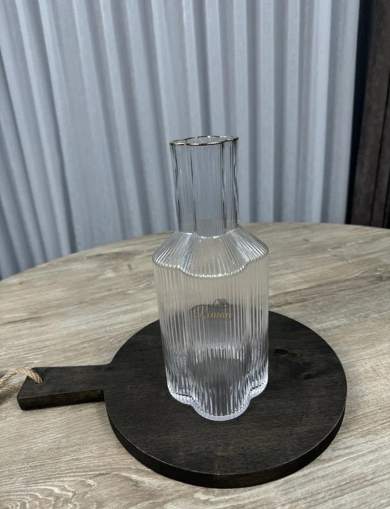 Flower Karaaf Transparant - Gold 1.5 Liter