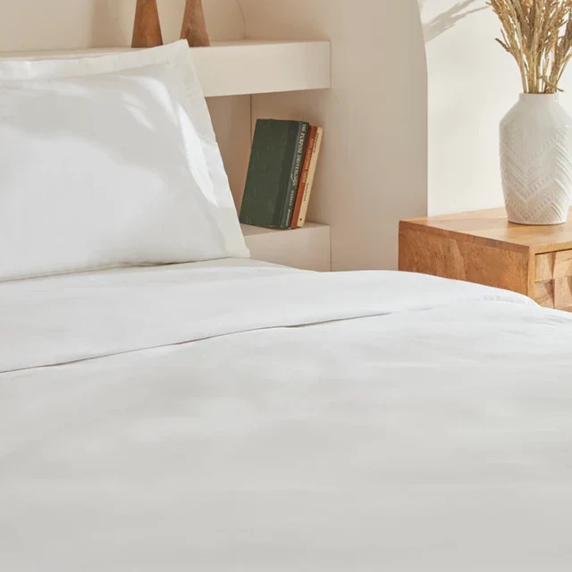 Karaca Home White Collection Lavin 100% Katoen Tweepersoons Dekbedovertrek Set Wit