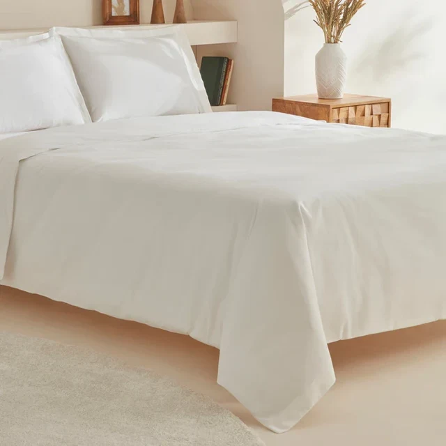 Karaca Home White Collection Lavin 100% Katoen Tweepersoons Dekbedovertrek Set Wit