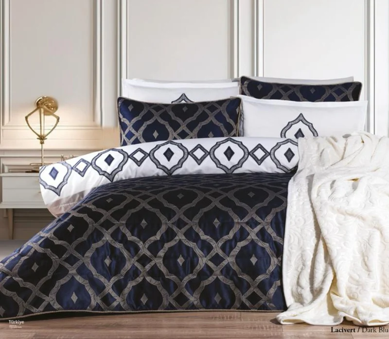 Bella Home Ilayda Spreiset 10 delig Donkerblauw
