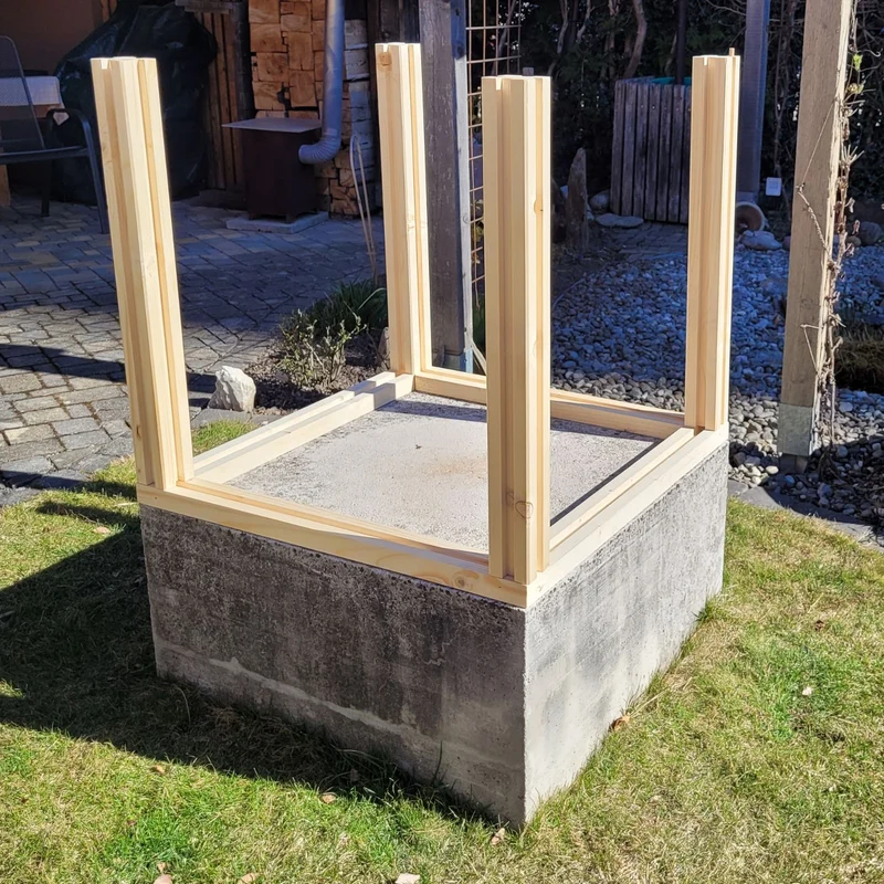Baukastenbeet 'Modul M1' | Grundmodul | B 80 x T 80 x H 80 cm | Fichte | inkl. Noppenfolie + Wühlmausgitter | Made in Austria