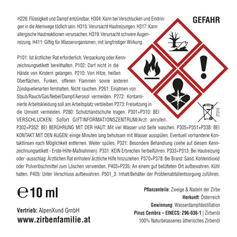 Zirbenwürfel 'Premium Edition' inkl. 10ml Zirbenöl | Made in Austria