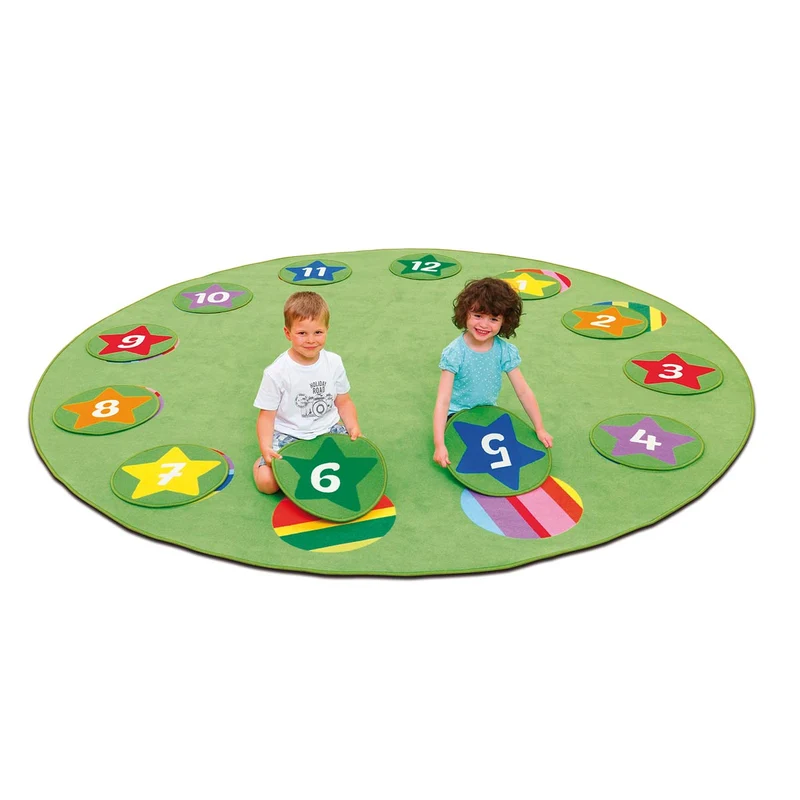 Zahlenteppiche 'Circelino 1-12' | Durchmesser 40 cm | mit isolierender Filzunterseite | Made in Germany