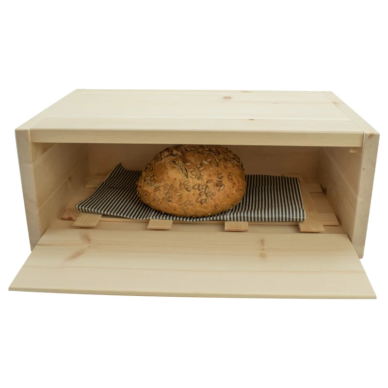 Flexibler Brotkasten aus Zirbenholz | in 3 Größen | wahlweise mit Gitter und Bienenwachstuch oder Bäckerleinen | Handwerk aus Österreich