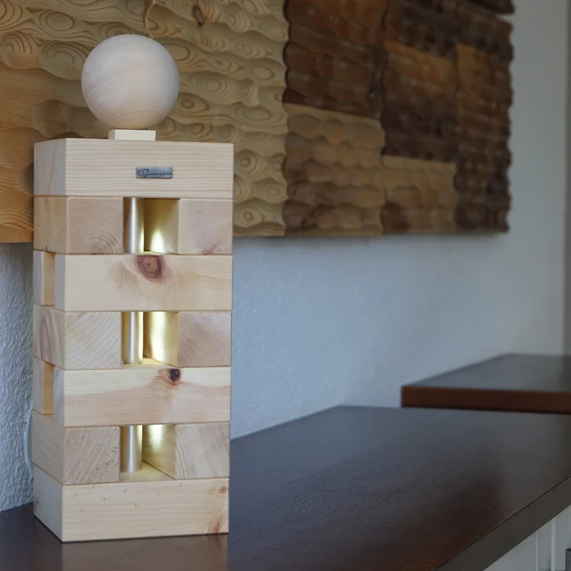 Zirbenlampe - 'Soft & Ambient' | 36x12x12 cm | handgemacht in Tirol