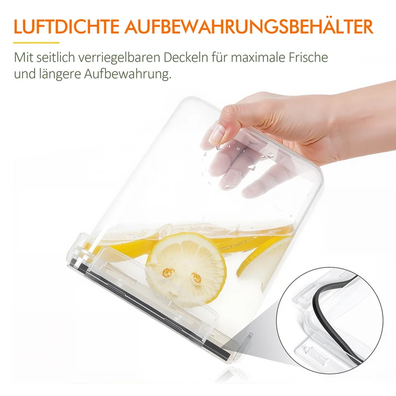Vorratsdosen Mit Deckel Luftdicht (4 Größen), 24er Set Organizer Box, BPA-frei Aufbewahrungsbox Küche, Frischhaltedosen für Mehl, Müsli, Cornflakes, Vorratsbehälter Mit Etikett