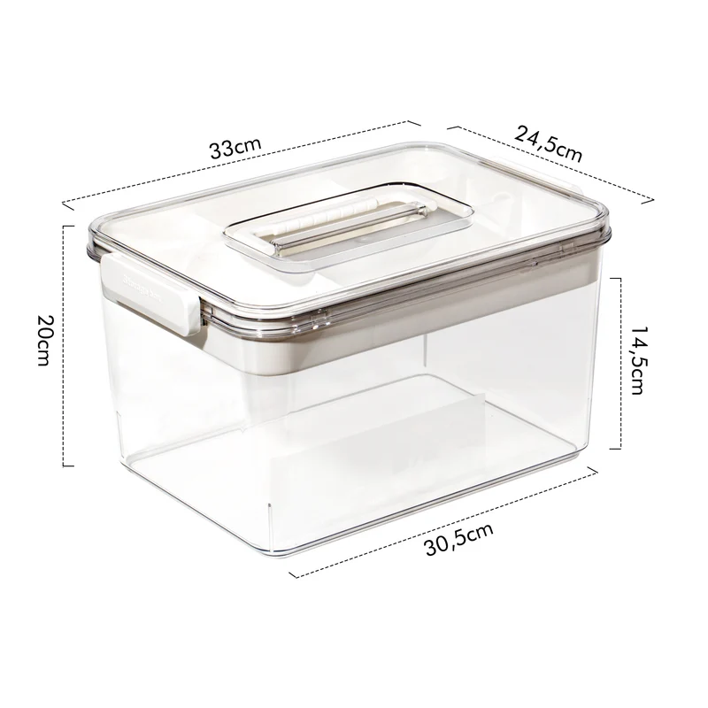 Medikamenten Aufbewahrung, Medizinbox, Hausapotheke Box, Apothekenbox, Medizinkoffer Groß 33cm