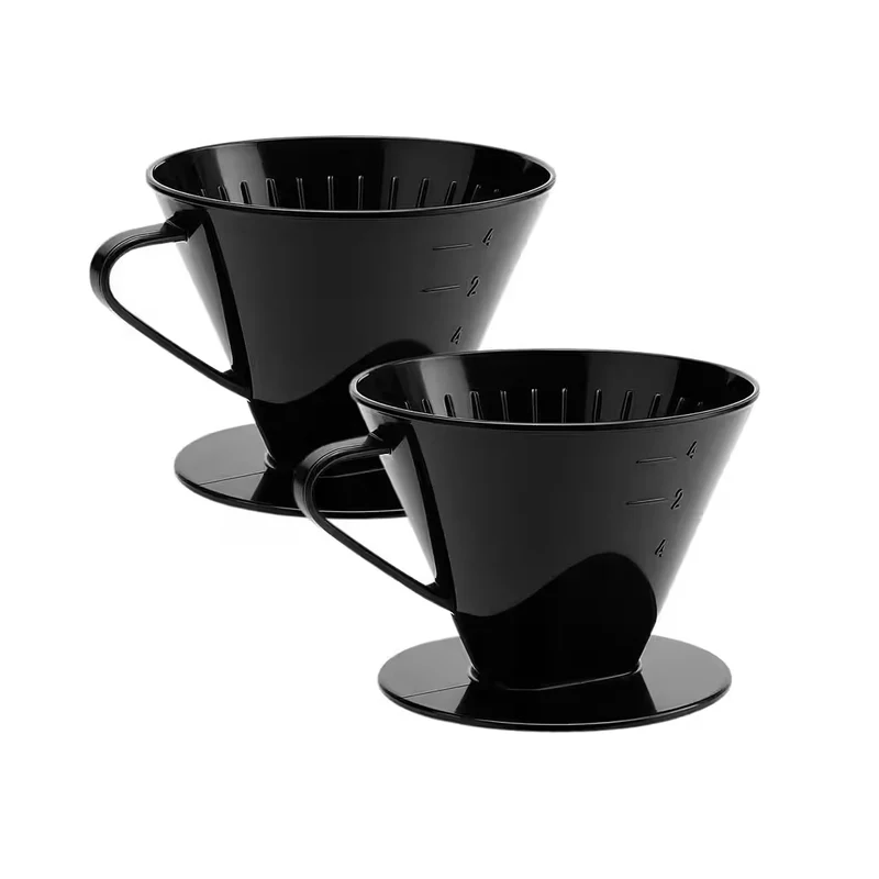 Thiru Kaffeefilterhalter– Handfilter für Papierfilter Größe 4, für Tassen & Kannen