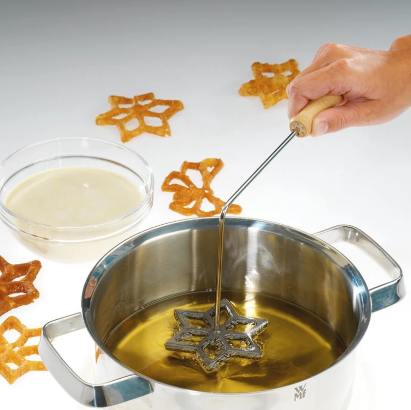 Thiru Ausstechform-Set Waffelbäckerei – 3 Motive für Rosettenwaffeln – inkl. Rezeptheft – Kreatives Backen zuhause