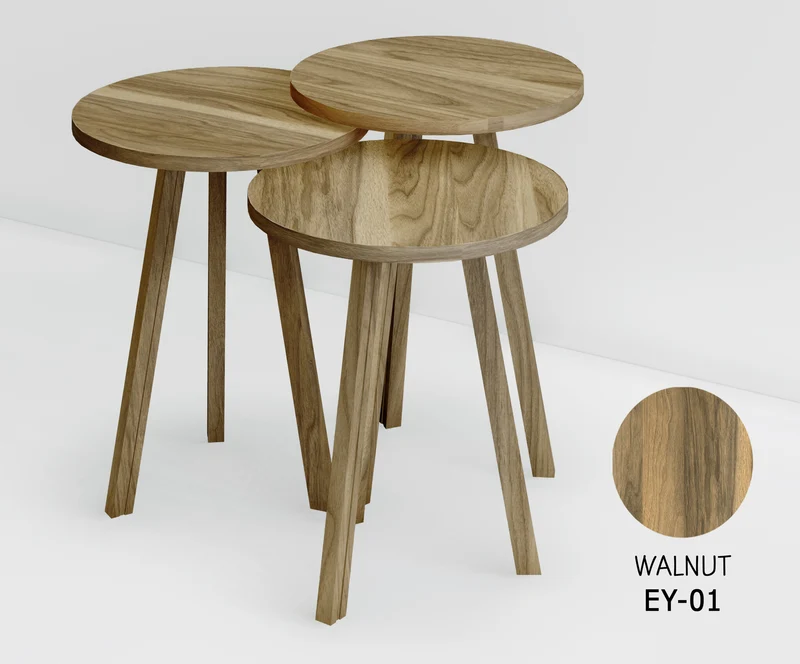 Trendy Rond 3-delige Bijzettafelset eco