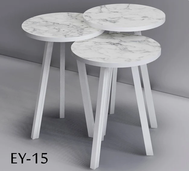Trendy Rond 3-delige Bijzettafelset eco