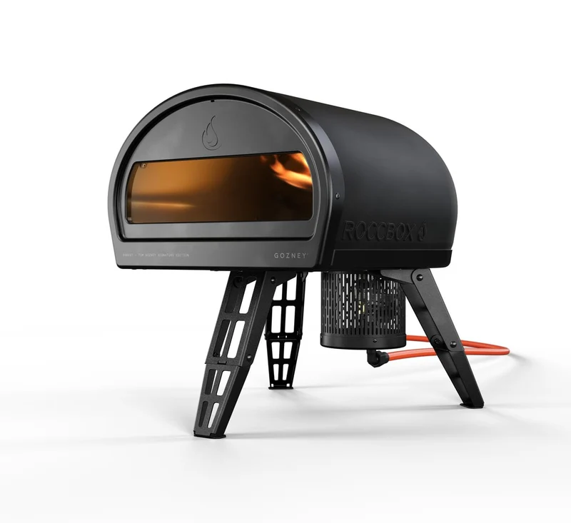 Gozney Roccbox Pizzaofen mit Abdeckhaube und Frontablage