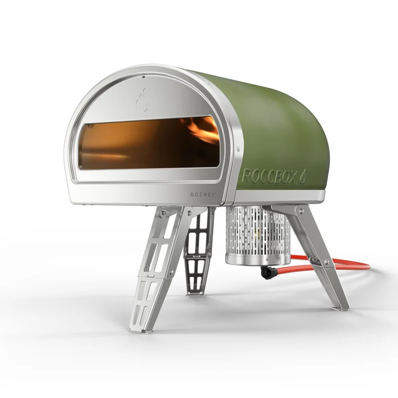 Gozney Roccbox Pizzaofen mit Abdeckhaube und Frontablage
