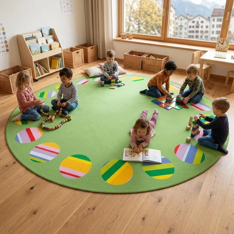 Spielteppich 'Circelino 400' | Durchmesser 400 cm | für Kiga und Zuhause | bis zu 20 Kinder | Made in Germany