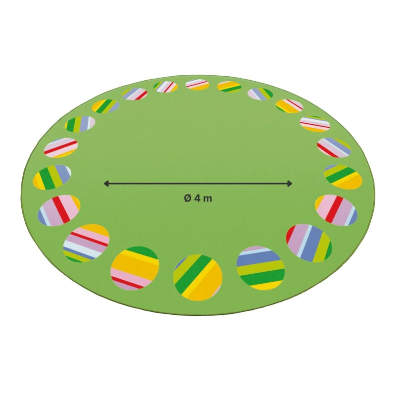 Spielteppich 'Circelino 400' | Durchmesser 400 cm | für Kiga und Zuhause | bis zu 20 Kinder | Made in Germany