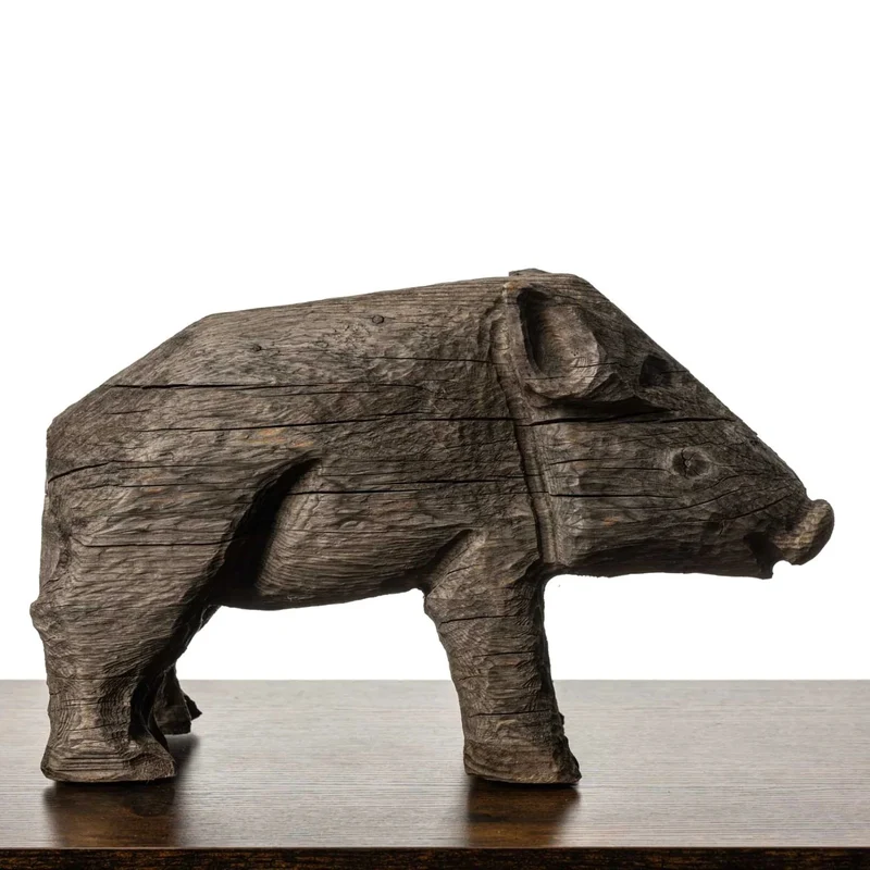 Ferkel aus Fichtenholz | wettergegerbt | H 27,5 x B 15 cm | Made in Austria