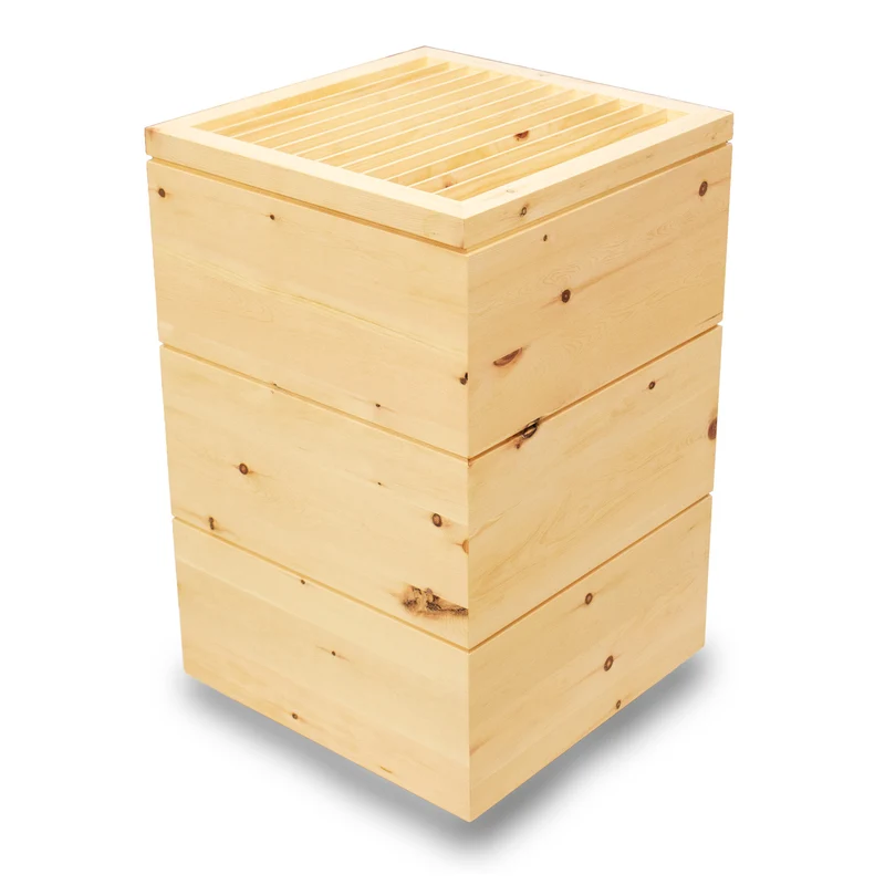 Nachhaltige Klimabox 'Fresh & Free' | aus Zirbenholz | B 40 x T 40 x H 66 cm | Made in Austria