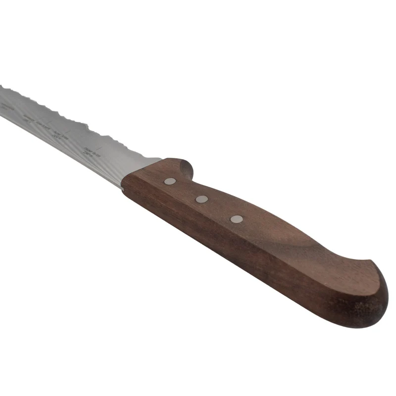 Brotmesser Nordkette | mit Panoramaschliff | handgemacht | aus Rockwell-Stahl mit Nussholzgriff | Made in Schwitzerland