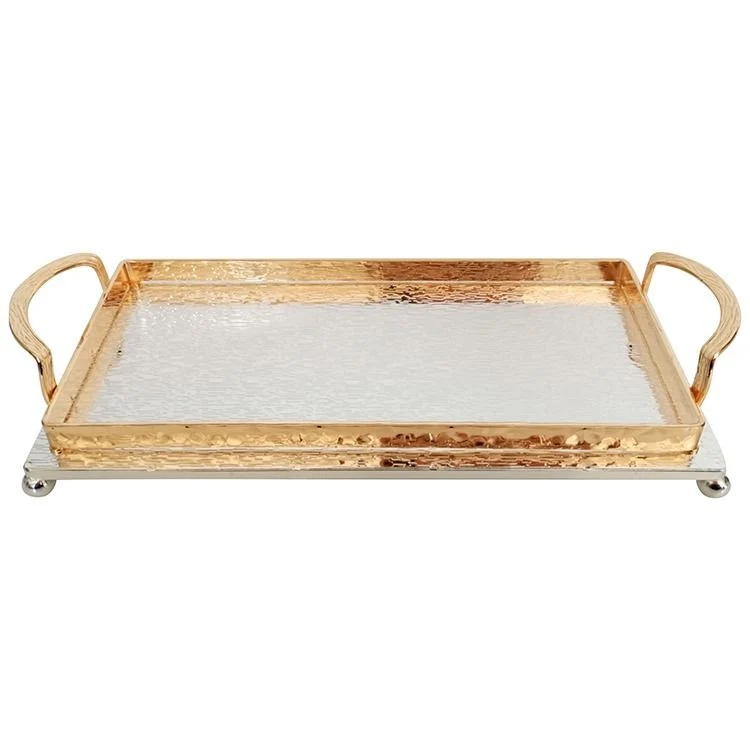 DIENBLAD 30X14 CM GOUD-ZILVER