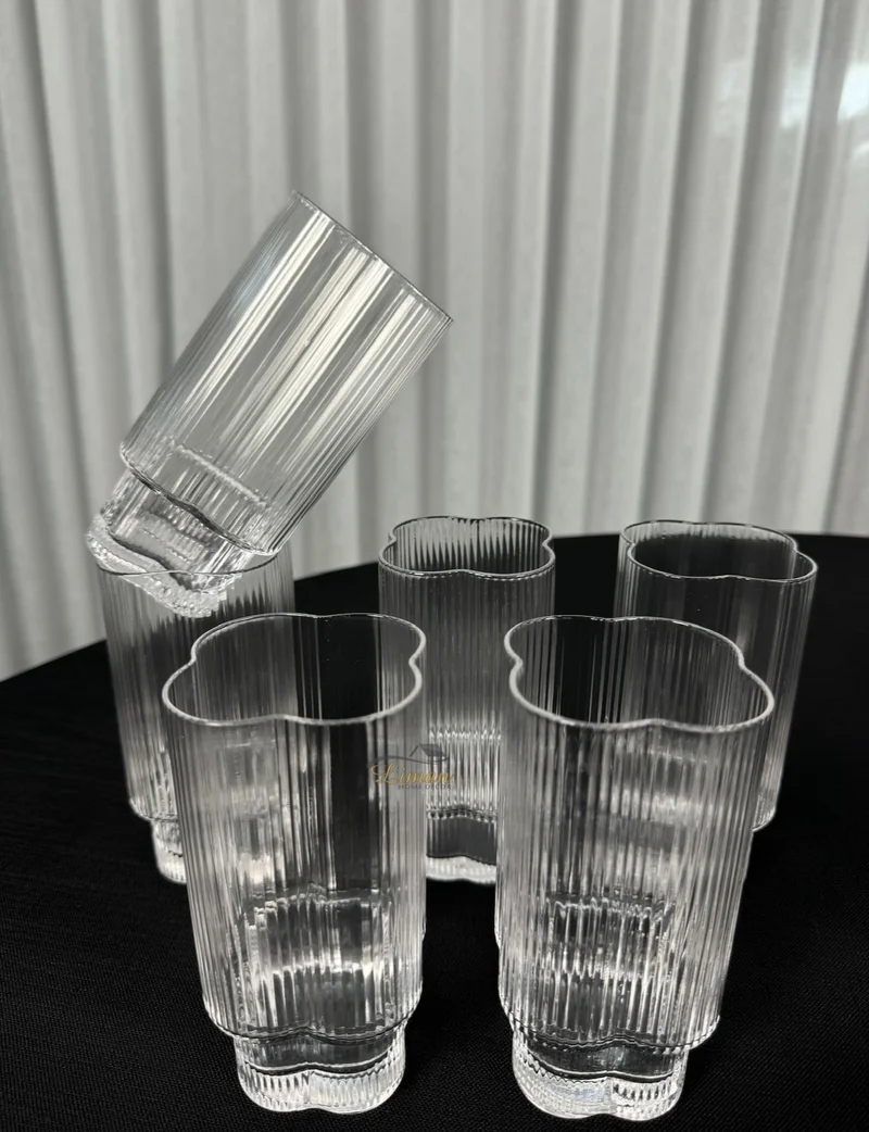 Flower Longdrinkglazen 6 Delig 350 ml