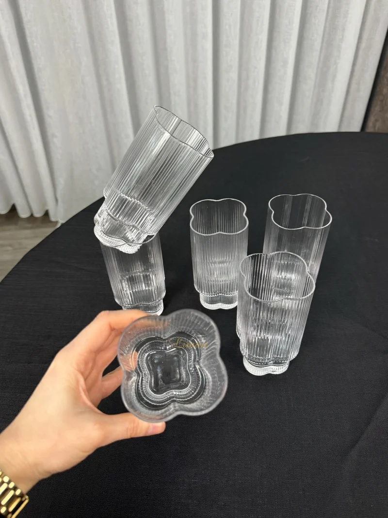 Flower Longdrinkglazen 6 Delig 350 ml