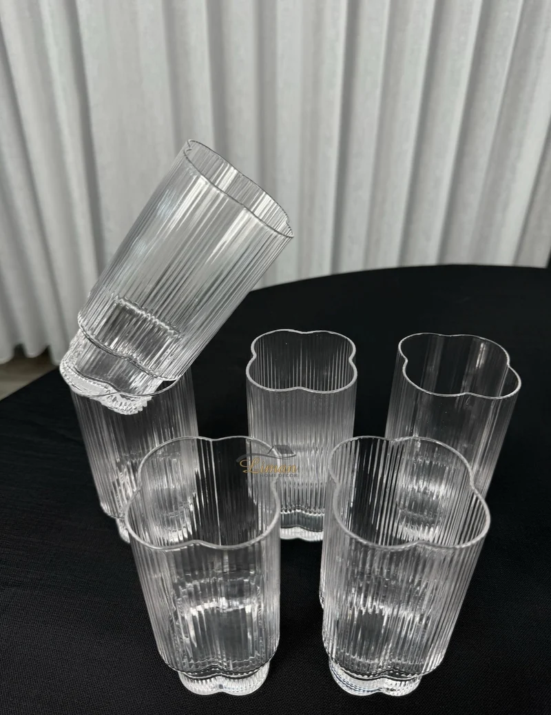 Flower Longdrinkglazen 6 Delig 350 ml