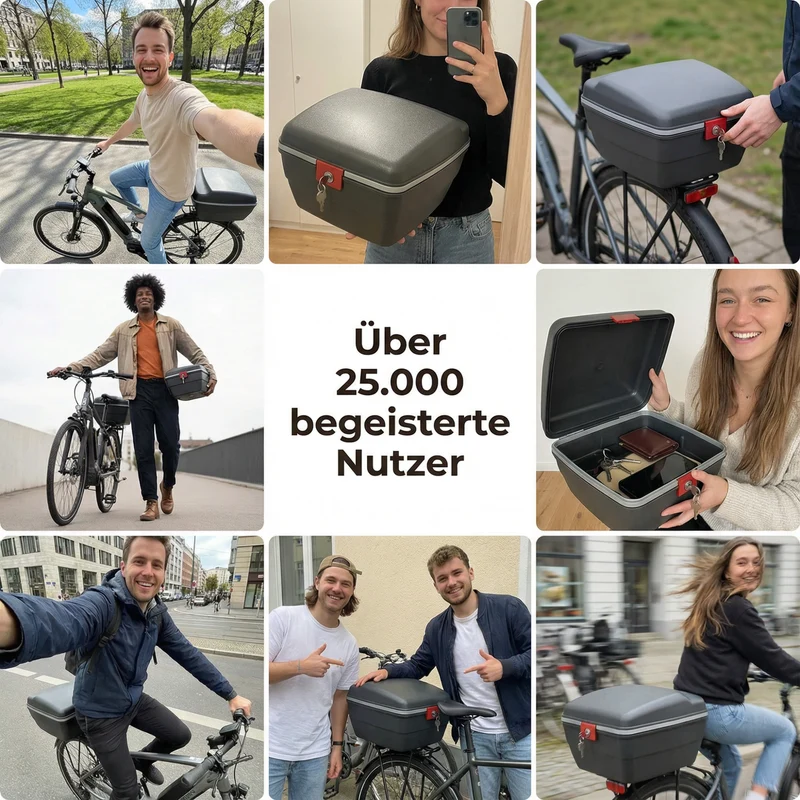 Touring-Tresor 14 L – abschließbarer Fahrradkoffer, wasserdicht, für Gepäckträger